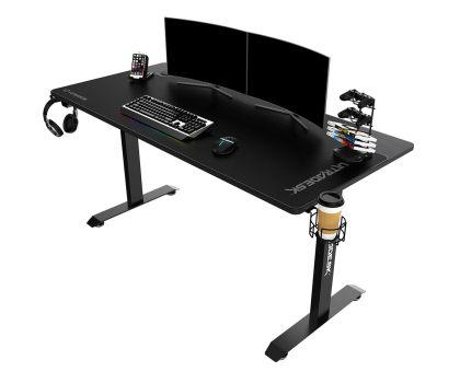 Biurko gamingowe Ultradesk MOMENTUM (Czarne) UDESK-MM-BK
